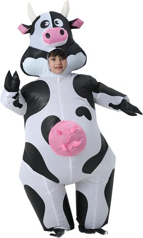 Inflatable Cow Costume for Adult, Inflatable Costume Adult, Funny Cow Adults Costumes, Blow up Cow Costume for Halloween Costumes Cosplay Party, Adult Size1 in Saudi Arabia