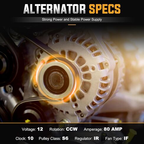 New 80AMP Alternator 2.3 2.3L Fit for Honda Accord 1998-2002, for Acura CL 1998-1999 Replace # AND0145, 101211-9990, 31100-PAA-A01, 9762219-101 in Saudi Arabia