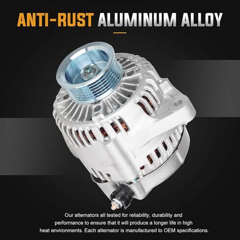 New 80AMP Alternator 2.3 2.3L Fit for Honda Accord 1998-2002, for Acura CL 1998-1999 Replace # AND0145, 101211-9990, 31100-PAA-A01, 9762219-101 in Saudi Arabia