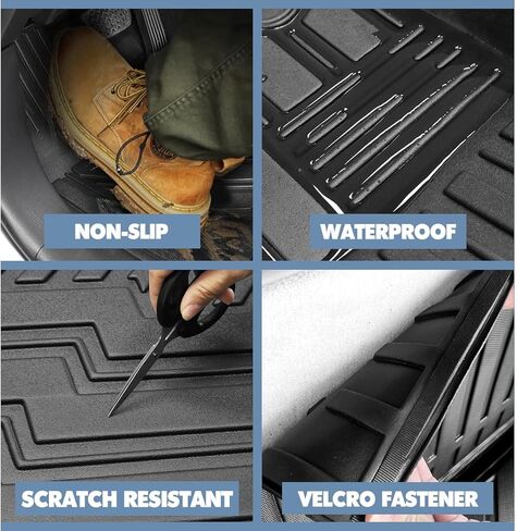 Vanseno متوافق مع 2019-2024 Nissan Armada/Infiniti QX80 سجادات الأرضية وبطانة البضائع لجميع الأحوال الجوية TPE شديدة التحمل لـ 2019 2020 2021 2022-2024 Armada/Infiniti QX80 الملحقات (8 مقاعد) in Kuwait