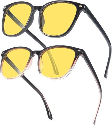 FIMILU 2 حزمة نظارات الرؤية الليلية للنساء والرجال، نظارات القيادة الليلية المستقطبة المضادة للوهج وتعزيز الرؤية في الليل 1851 in Kuwait