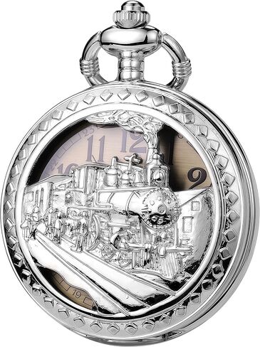 ساعة الجيب ساعات الجيب Steampunk مع سلسلة للرجال تأثيري منقوشة الشمس السلس in Kuwait