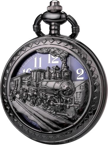 ساعة الجيب ساعات الجيب Steampunk مع سلسلة للرجال تأثيري منقوشة الشمس السلس in Kuwait
