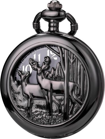 ساعة الجيب ساعات الجيب Steampunk مع سلسلة للرجال تأثيري منقوشة الشمس السلس in Kuwait