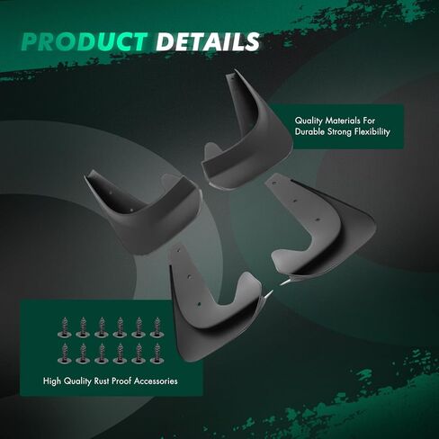SCITOO 4PCS Mud Flaps Front & Fear Splash Guard Set Suitable for Toyota Avalon Avanza Camry C-HR for Highlander Hilux for Land Cruiser for RAV4 for Sienna for Tacoma 2004-2019 US44580_329126115 in Saudi Arabia