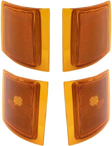 Brock Replacement Driver and Passenger 4 Pc Set Lower & Upper Signal Side Marker Lights Compatible with 1994-2002 C/K Pickup Truck in Kuwait