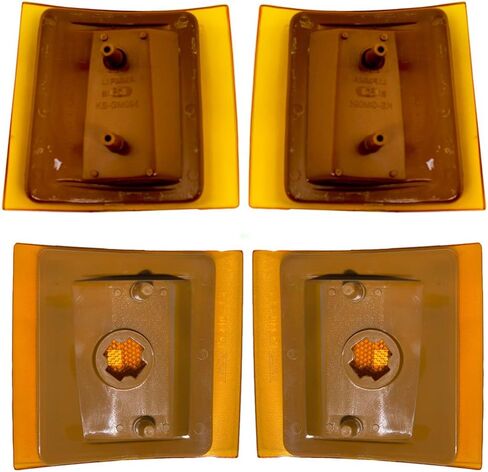 Brock Replacement Driver and Passenger 4 Pc Set Lower & Upper Signal Side Marker Lights Compatible with 1994-2002 C/K Pickup Truck in Kuwait