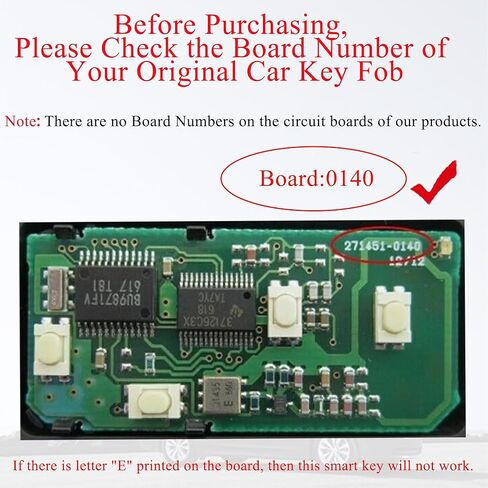 استبدال MechanMagic Smart Key Fob يناسب Toyota Highlander 2007-2014 دخول بدون مفتاح للتحكم عن بعد، تشغيل دفع 4 أزرار FCC ID: HYQ14AAB 271451-0140 Board PN: 89904-48110 SUV in Kuwait
