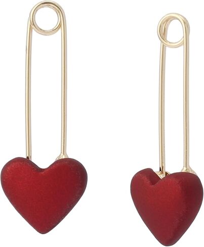 Betsey Johnson Jewelry Women's Love Spell Heart Safety Pin Drop Earrings in Saudi Arabia