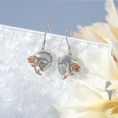 Phantom of the Opera Earrings 925 Sterling Silver Phantom of the Opera Merchandise Broadway Music Theater Gifts for Women in Saudi Arabia