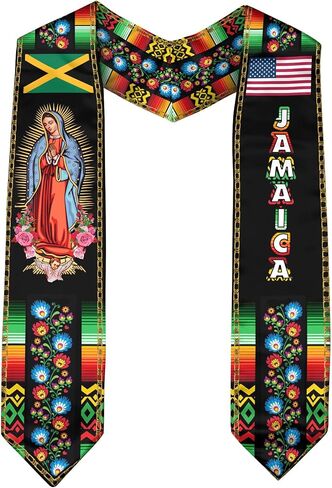 CHIARA CONTI11 Jamaican American Flag Graduation Sash, Jamaican Graduation Sash 2024, Jamaica Graduation Stole in Kuwait