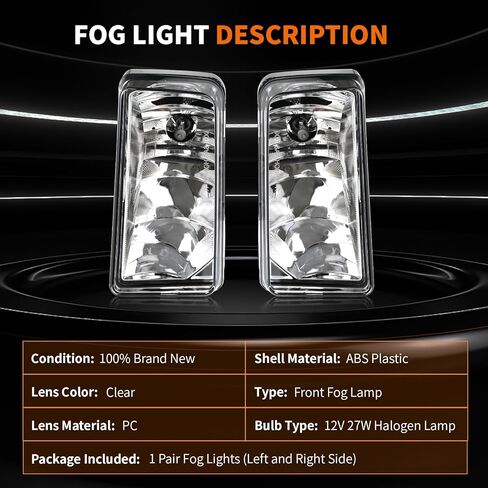 مصابيح الضباب الممتصة للصدمات متوافقة مع 2007-2015 تشيفي سيلفرادو أفالانش سوبربان جي إم سي سييرا يوكون للسائق ومصابيح الضباب الجانبية للركاب، تحل محل 25883245،25883246، GM2593160، GM2592160 in Kuwait