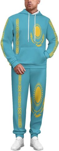 Fattyeery Long Sleeve Funny Print Hoodie Set Mens Sweatpants Malawi Flag Winter And Autumn Blouse for Unisex Sweatshirt in Kuwait