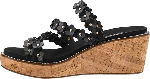 Corkys Footwear Women's Let's Be Friends Wedge - بكعب 2.5 بوصة، ونعل داخلي مبطن من مادة EVA للارتداء طوال اليوم، وجزء علوي من الزهور بأشرطة لمظهر ربيعي لطيف in Kuwait