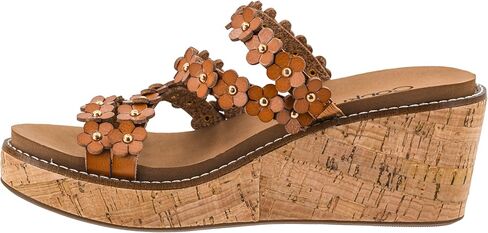 Corkys Footwear Women's Let's Be Friends Wedge - بكعب 2.5 بوصة، ونعل داخلي مبطن من مادة EVA للارتداء طوال اليوم، وجزء علوي من الزهور بأشرطة لمظهر ربيعي لطيف in Kuwait