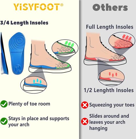 Adjustable Height Increase Insoles for Men, Heel Lifts Inserts with Shock Absorption & Comfort Cushioning, Hidden & Portable Shoe Insoles (Blue, Lager) in Saudi Arabia