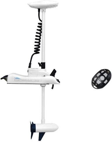 AQUOS Haswing Black 12V 55LBS 48inch Electric Bow Mount Trolling Motor with Remote Control for Inflatable Boat Kayak Bass Boat Aluminum Boat Fishing, Freshwater and Saltwater Use in Saudi Arabia