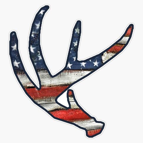 Magnet Deer Antlers Usa Merica America Hunting Hunter Magnet Vinyl Decal Sticker 5" in Saudi Arabia