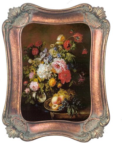 PARAFAYER Vintage Picture Frame 4x6 Inch, Antique Bronze Ornate Photo Frame With Floral Motif and Patina, High Definition Glass Front, Retro Home Decor Art Gallery (Bronze 4x6) in Saudi Arabia