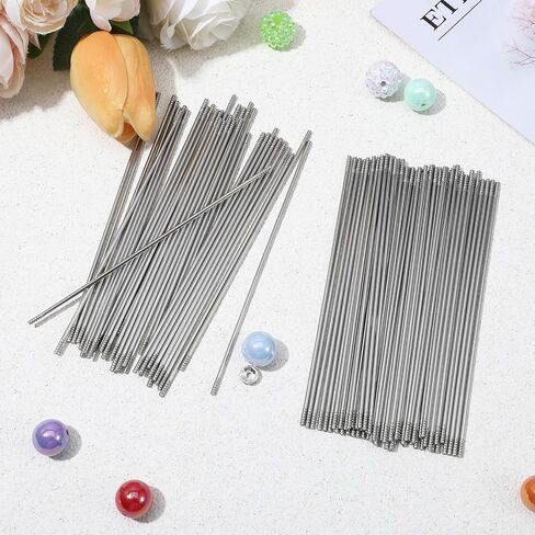 20 قطعة من موسعات الأقلام للأقلام القابلة للخرز، 4.6 بوصة من الفولاذ المقاوم للصدأ DIY قضبان تمديد الأقلام المطرزة، أجزاء تمديد شريط الخرز البديلة لإصلاح الأعمال اليدوية وهدايا اللوازم المكتبية in Kuwait