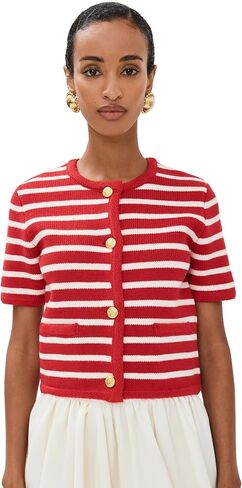 English Factory Women's Knit Striped Sweater Cardigan in Kuwait