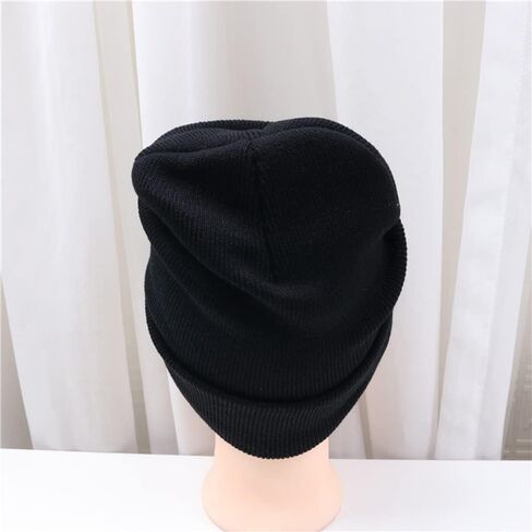 Totelux لطيف ديناصور قبعات صغيرة محبوكة التطريز النساء الشتاء قبعة لينة الدافئة مكبل قبعة للرجال الكبار بسط مكتنزة قبعة تزلج سوداء in Kuwait