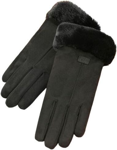Thickened Warm Winter Gloves - Unisex Touchscreen Gloves for Outdoor Skiing and Cycling with Double-Sided Velvet Lining in Saudi Arabia