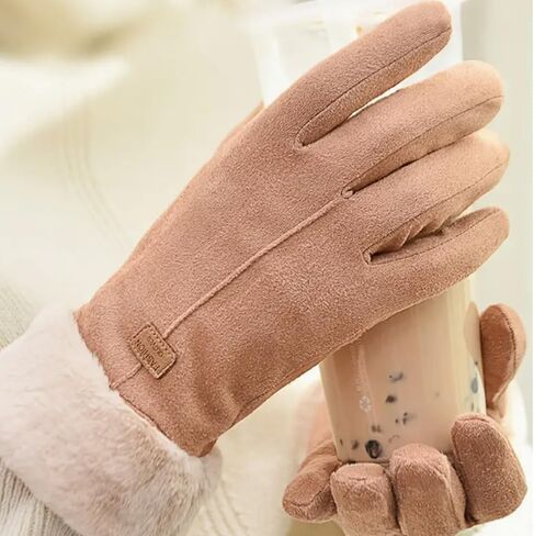 Thickened Warm Winter Gloves - Unisex Touchscreen Gloves for Outdoor Skiing and Cycling with Double-Sided Velvet Lining in Saudi Arabia