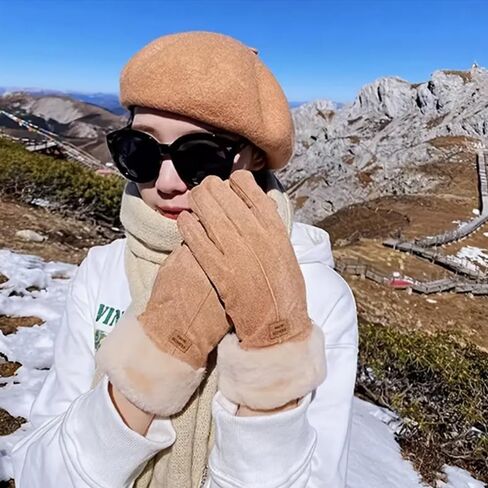Thickened Warm Winter Gloves - Unisex Touchscreen Gloves for Outdoor Skiing and Cycling with Double-Sided Velvet Lining in Saudi Arabia
