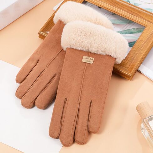 Thickened Warm Winter Gloves - Unisex Touchscreen Gloves for Outdoor Skiing and Cycling with Double-Sided Velvet Lining in Saudi Arabia