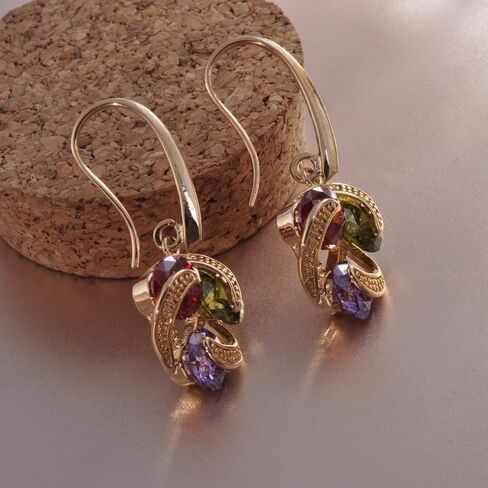 Exquisite Colorful Pendant Earrings on weddings or anniversaries, and serve as ideal holiday accessories. in Saudi Arabia
