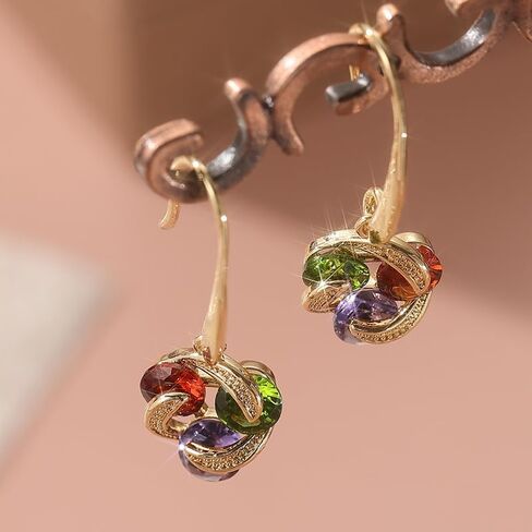 Exquisite Colorful Pendant Earrings on weddings or anniversaries, and serve as ideal holiday accessories. in Saudi Arabia