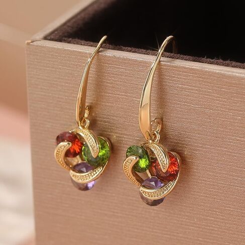 Exquisite Colorful Pendant Earrings on weddings or anniversaries, and serve as ideal holiday accessories. in Saudi Arabia