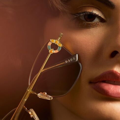 مهرجان دبي السينمائي | نظارات شمسية هاري بوتر ماكجوناجال أفياتور للنساء | حماية من الأشعة فوق البنفسجية 400 | عباءة الذهب + الزمرد G15 in Saudi Arabia