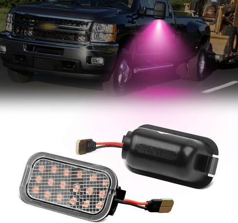 POPMOTORZ LED Side Mirror Puddle Light Lamp For GMC Sierra | Chevy Silverado 2500HD 3500HD Classic,GMC Yukon/Yukon XL,Chevy Tahoe/Suburban/Avalanche,Cadillac Escalade in Saudi Arabia