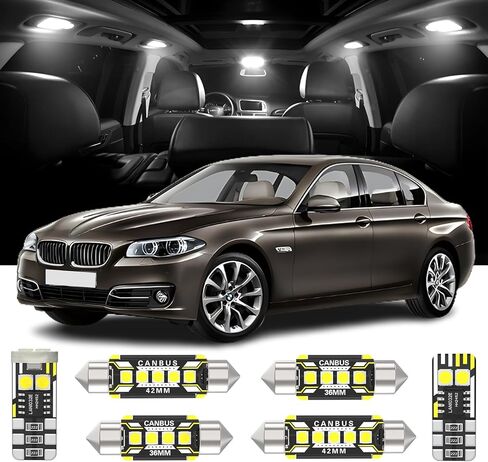 21 Pieces Interior LED Lights Replacement for BMW 5 Series F10 F11 Sedan Wagon Touring 2010-2016 White LED Interior Bulb with Install Tool in Saudi Arabia