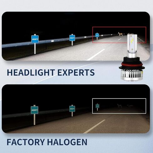 مجموعة مصابيح 9007 لسيارة فورد توروس سيدان 2005 التوصيل والتشغيل 6000K 22,000 لومن مع Canbus مدمج خالٍ من الأخطاء (عبوة من 2) ضوء الضباب in Kuwait