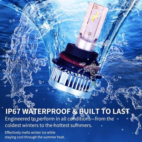 مجموعة مصابيح 9007 لسيارة فورد توروس سيدان 2005 التوصيل والتشغيل 6000K 22,000 لومن مع Canbus مدمج خالٍ من الأخطاء (عبوة من 2) ضوء الضباب in Kuwait