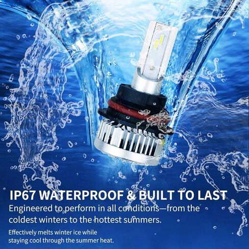 مجموعة مصابيح 9007 لسيارة فورد توروس سيدان 2005 التوصيل والتشغيل 6000K 22,000 لومن مع Canbus مدمج خالٍ من الأخطاء (عبوة من 2) ضوء الضباب in Kuwait