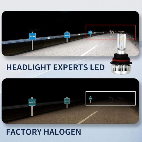 مجموعة مصابيح 9007 لسيارة فورد توروس سيدان 2005 التوصيل والتشغيل 6000K 22,000 لومن مع Canbus مدمج خالٍ من الأخطاء (عبوة من 2) ضوء الضباب in Kuwait