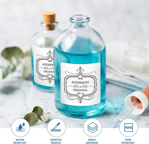 2.8" x 2.8" White Square Thermal Label Stickers, Self-Adhesive Large Square Direct Thermal Labels with Perforation Line Compatible with Most Thermal Printers (500 Sheets/Roll) in Kuwait