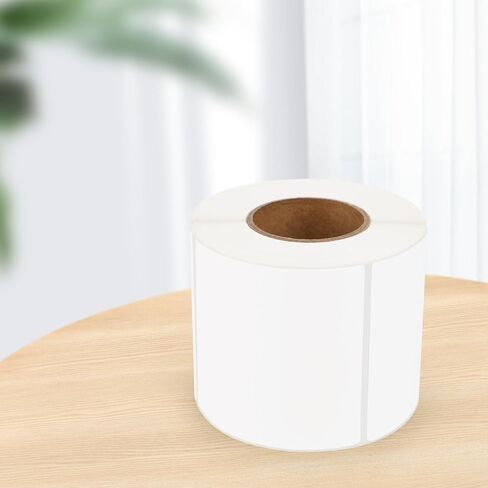 2.8" x 2.8" White Square Thermal Label Stickers, Self-Adhesive Large Square Direct Thermal Labels with Perforation Line Compatible with Most Thermal Printers (500 Sheets/Roll) in Kuwait