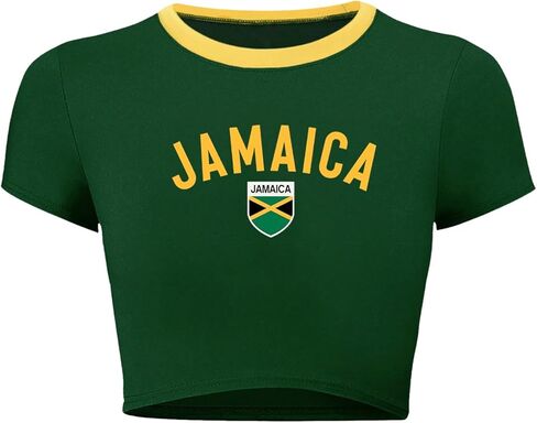 تي شيرت GORGLITTER نسائي برازيلي قصير بأكمام قصيرة ورقبة دائرية وأكمام قصيرة Y2K in Kuwait