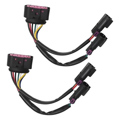 Anxingo 2Pcs Quad Housing to Projector Headlight Conversion Harness, Replacement for Dodge Ram Truck 2009-2018, Replacement for Ram Headlight Harness in Saudi Arabia