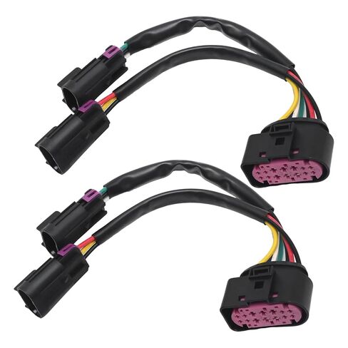 Anxingo 2Pcs Quad Housing to Projector Headlight Conversion Harness, Replacement for Dodge Ram Truck 2009-2018, Replacement for Ram Headlight Harness in Saudi Arabia