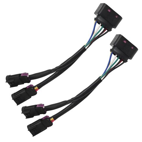 Anxingo 2Pcs Quad Housing to Projector Headlight Conversion Harness, Replacement for Dodge Ram Truck 2009-2018, Replacement for Ram Headlight Harness in Saudi Arabia