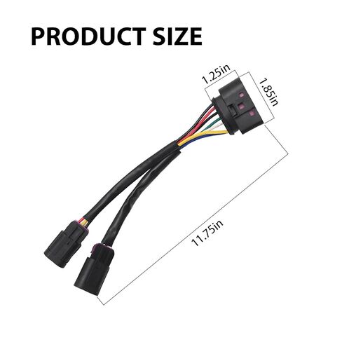 Anxingo 2Pcs Quad Housing to Projector Headlight Conversion Harness, Replacement for Dodge Ram Truck 2009-2018, Replacement for Ram Headlight Harness in Saudi Arabia