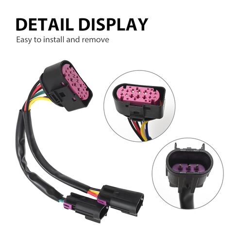 Anxingo 2Pcs Quad Housing to Projector Headlight Conversion Harness, Replacement for Dodge Ram Truck 2009-2018, Replacement for Ram Headlight Harness in Saudi Arabia