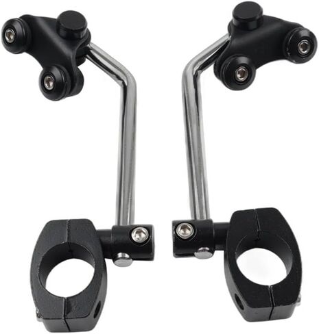 Bacar العالمي للدراجات النارية الزجاج الأمامي المقود قوس تصاعد مجموعة أدوات معدنية سوداء لسيارات BMW لهوندا ل هارلي لياماها in Kuwait