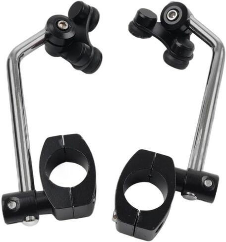 Bacar العالمي للدراجات النارية الزجاج الأمامي المقود قوس تصاعد مجموعة أدوات معدنية سوداء لسيارات BMW لهوندا ل هارلي لياماها in Kuwait